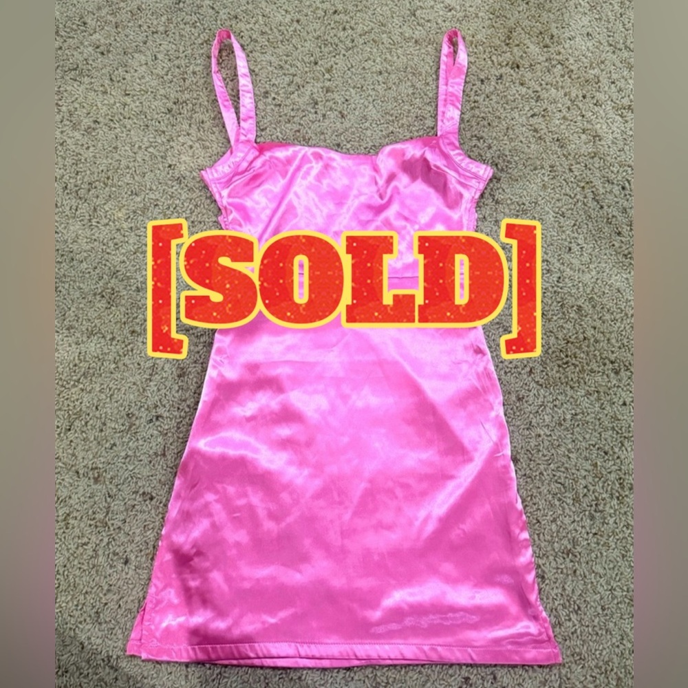 [SOLD] Fashion Nova Mini Dress. Pink. Tie Back. X-Small. NWT. Smoke Free Home.